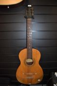 A vintage Parlour guitar, labelled Francesco Perretti and Figli, Napoli