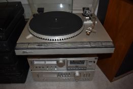 A JVC quartzlock record player with stackable JVC - KD-A33 A-X2 T-X1L