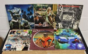 A lot of 10 cc albums with a copy of the Associates ' Sulk ' album