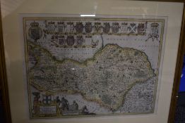 Antiquarian Map. [Blaeu] - Ducatus Eboracensis Pars Borealis/The North Riding of Yorkshire. Later