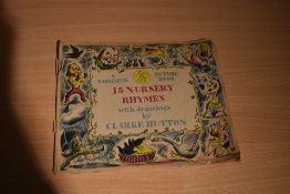 Children's. A Harlequin Picture Book. 15 Nursery Rhymes with drawings by Clarke Hutton. London: