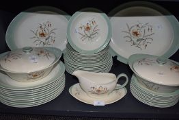 A part dinner service by Wedgwood Barlaston and Etruria Tiger Lily