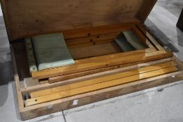 A portable fold away picnic table