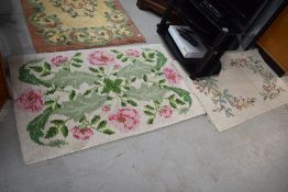 Four vintage wool rugs