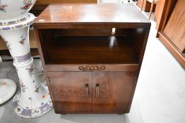 A mid 20th Century bedside or TV/Hifi cabinet, width approx. 53cm