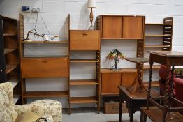 A good set of genuine vintage Ladderax by Staples 5 ladder sides 15 shelves 2 cocktail cabinets