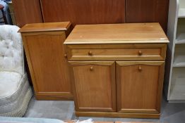 A laminate side board by Sutcliffe approx 80cm long 40cm deep 77cm tall also with a similar wall