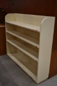 A painted bookshelf, width approx. 124cm