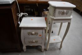 Two painted French style occasional furniture items