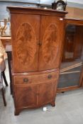 A reproduction Regency style hifi/side cabinet, approx. width 62cm height 134cm