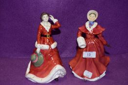 Two Royal Doulton figurines, The Skater HN3439 and Winter's Day HN3769