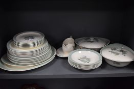 A good quantity of Wedgwood Woodbury plates, tureens, bowls and more, around twenty nine items.