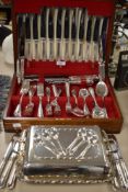 A part C.P Walker & Co Ltd part canteen of stainless steel cutlery.