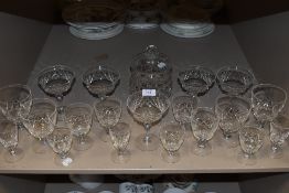 A mixed lot of Stuart glass including biscuit barrel and more