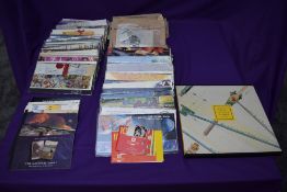 A large collection of GB Presentation Packs, Booklets, Loose Stamps in envelopes and a 1989 Year