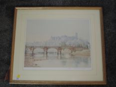 A Ltd Ed print, after Mario Ottenello, Lancaster, signed and num 91/500, 37 x 46cm, framed and