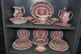 A part dinner service by Masons in the Vista design 36 pieces in total including chargers and tea