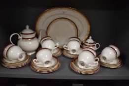 A partial Royal Grafton 'majestic' dinner service comprising of platters, cups and saucers, tea