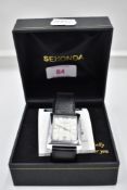 A gent's Sekonda quartz wrist watch having baton numeral dial and date aperture to rectangular