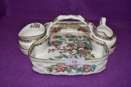 An Alsager Hayward and co ceramic breakfast set having and Indian Tree design