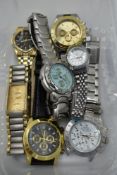 A selection of copy wrist watches bearing names, Rolex, Breitling