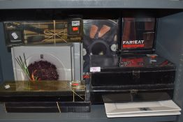 A collection of chop stick and dining gift sets in boxes and similar table ware.