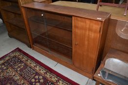 A mid century teak display cabinet, approx. dimensions W122cm H83cm D25cm