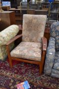 A mid century Parker Knoll arm chair upholstery project, good frame