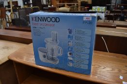 A boxed Kenwood food processor, model FP120