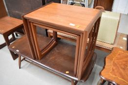 A mid century nest of teak tables, G Plan