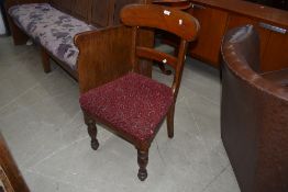 A genuine vintage Railway waiting chair marked GWR Great Western Rail having oak frame, probably