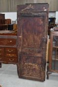 A traditional stained frame rustic tool cabinet, approx. Dimensions approx. W64 H170 D40cm