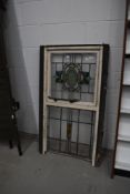 A vintage leaded light window pane