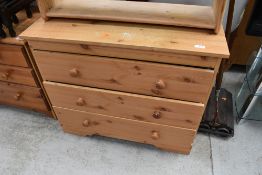 A laminate bedroom chest