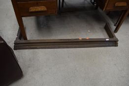 A copper fire fender, width approx. 133cm