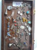 A selection of white metal drop and stud earrings of various forms, most stamped 925
