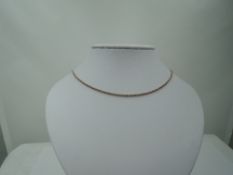 A 9ct rose gold belcher link rope chain, approx 20' & 5.6g