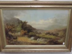 An oil painting, George Goodman, In the Vale of Llangollen, signed and attributed verso, 38 x