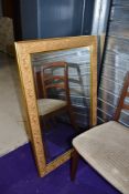 A reproduction gilt frame wall mirror, approx. 64 x 95cm