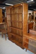 A modern medium stained oak bookshelf by Neil Thompson Joinery H173cm x W107cm x D24cm