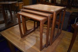 A vintage teak G plan nest of three tables
