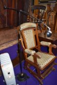 A vintage style adjustable reading light