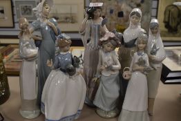 A good collection of Nao figures and studies including girl with cat , woman with water jug and