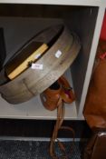 A pair of Greencat 8x30 binoculars and vintage soil sifter