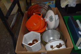 A selection of cooking baking and similar kitchen wares including mixing bowls