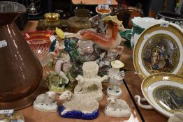 A selection of reproduction Staffordshire flat back models and figures