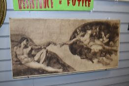A Victorian print after Michelangelo depicting David Kunstverlag Munchen