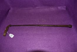 A vintage leather bound hunters or horse riders crop