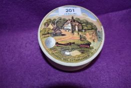 An antique pratt ware pot lid and base for Pegwell bay