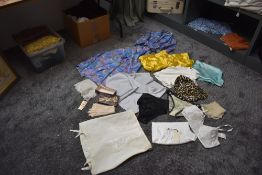 An assortment of vintage lingerie and similar items, included are a pair of CC41 knickers, a